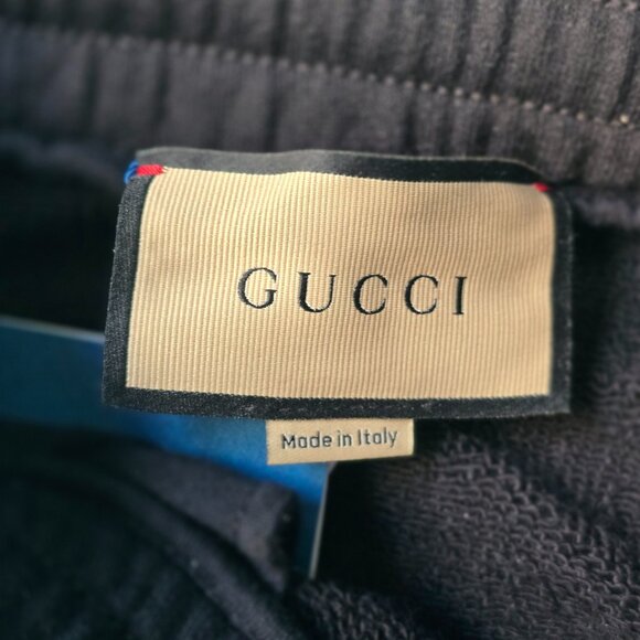 SOLD Authenticated Gucci GG Flock Print Black Cotton  Sweatpants XL MSRP $1,800 - Picture 3 of 11